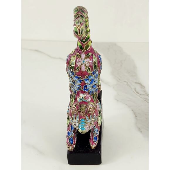 Cat Kitten Lovers 6" x 2 1/4" Ceramic Pink Multicolor Wood Base Home Decor - Picture 2 of 15